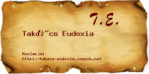 Takács Eudoxia névjegykártya